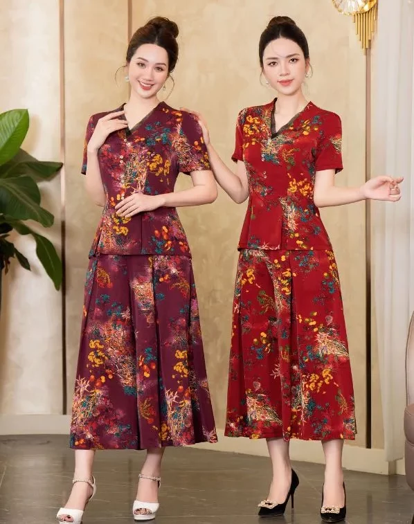 Đồ Bộ Trung Niên Dáng Xòe