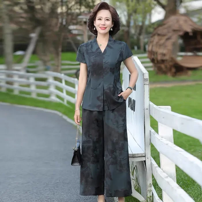 Đồ Bộ Trung Niên Vải Satin
